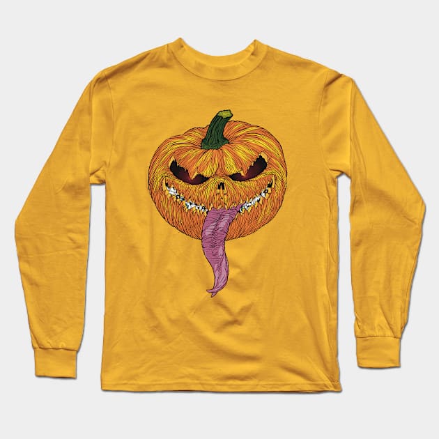 Jack O Long Sleeve T-Shirt by forcefedartanddesign